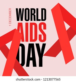 World AIDS Day. Template for design.