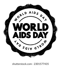 World Aids Day text stamp, concept background
