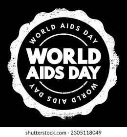World Aids Day text stamp, concept background