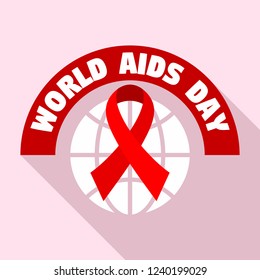 World aids day tolerance logo set. Flat set of world aids day tolerance vector logo for web design