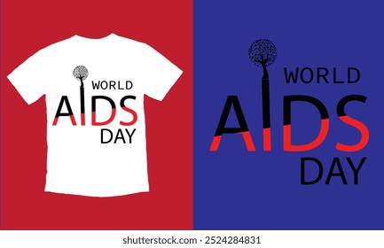 Día Mundial Del Sida Diseño De Camisetas Para La Concienciación Social