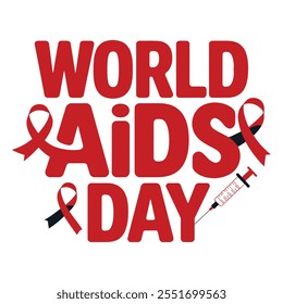 A World AIDS Day Typography Design.