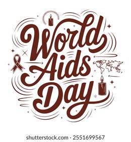 Un diseño tipográfico del Día Mundial del SIDA.