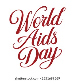 Un diseño tipográfico del Día Mundial del SIDA.
