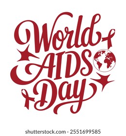 Typografie-Design zum Welt-Aids-Tag.