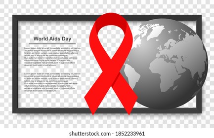 Icono vectorial del Día Mundial del Sida aislado en fondo blanco.