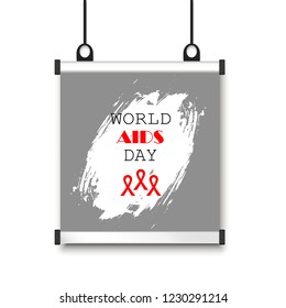 world AIDS day. Vector illustration on banner