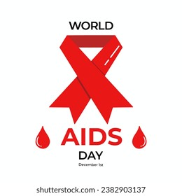 World AIDS Day Vector Illustration for background, December 1st.