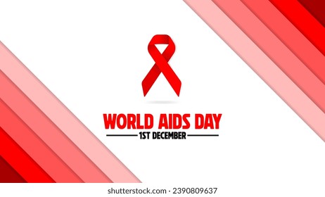 World AIDS Day Vector illustration Backgrounds, 1 December Aids Awareness with paper cut and craft style vector illustration template