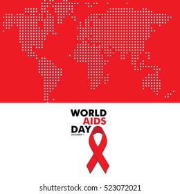 world aids day. Vector illustration design.background.world map