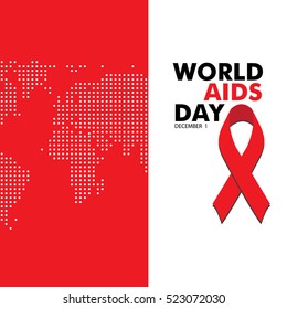 world aids day. Vector illustration design.background.world map
