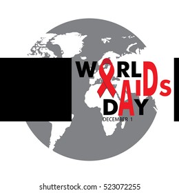 world aids day. Vector illustration design.background.world map