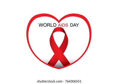 World AIDS Day, Vector illustration on White background
