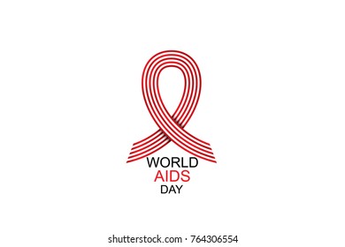 World AIDS Day, Vector illustration on White background