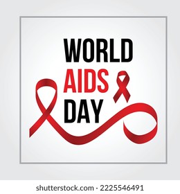 world aids day vector ribbon design.