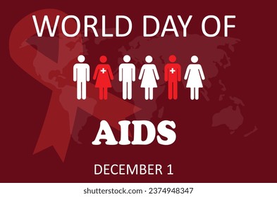 Vector del Día Mundial del SIDA: Unidos en la lucha