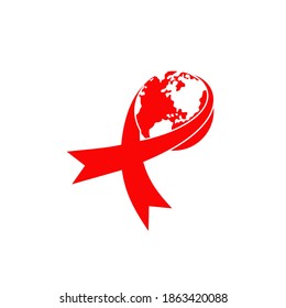 World aids logo design vector template