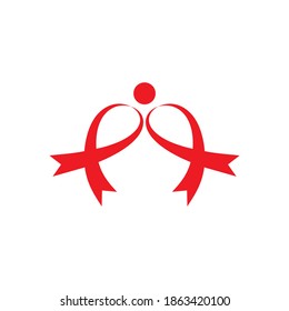 World aids logo design vector template