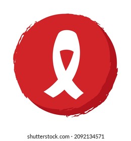world aids ribbon design on white background