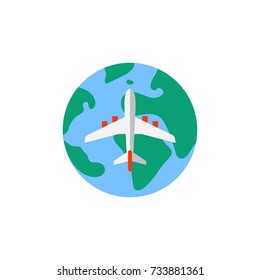 World air tour vector icon