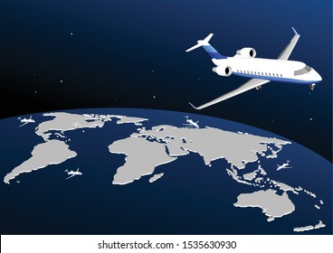 
World Airlines Vector For travelers