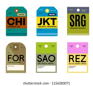 world airports baggage tag