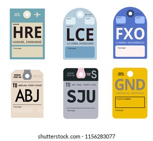 world airports baggage tag