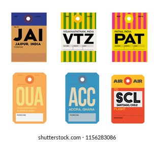 world airports baggage tag