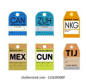 world airports baggage tag