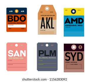 world airports baggage tag