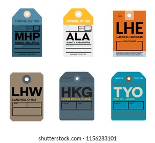 world airports baggage tag