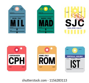 World Airports Baggage Tag