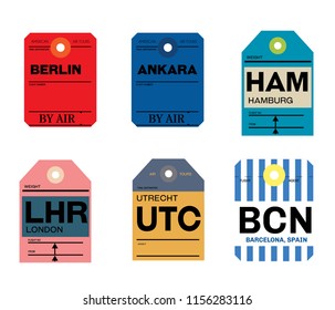 world airports baggage tag