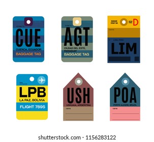 world airports baggage tag