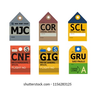 world airports baggage tag