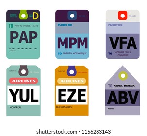 world airports baggage tag