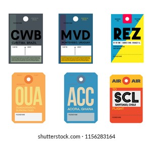 world airports baggage tag