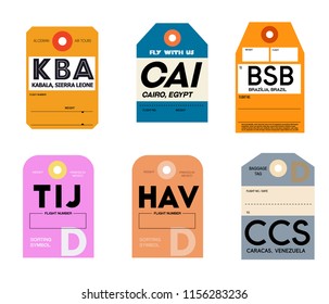 world airports baggage tag