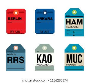 world airports baggage tag