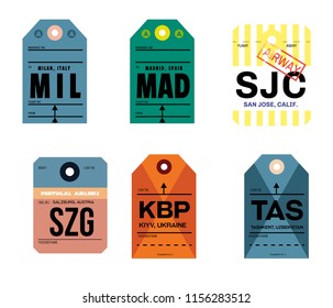 world airports baggage tag