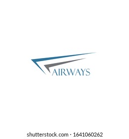 World airways logo template, blue airline airways flight eagle hawk silhouette logo image icon