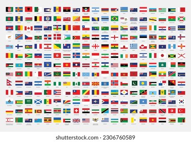 World All Countries Rectangle flag icon