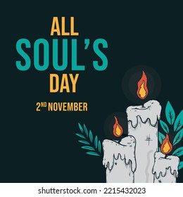 World All Soul's Day, All soul's day, Design, vector, template, 2nd November, creative, concept, sticker, beautiful, typography, All Soul Day, creative, unique, professional, remembrance day, festival