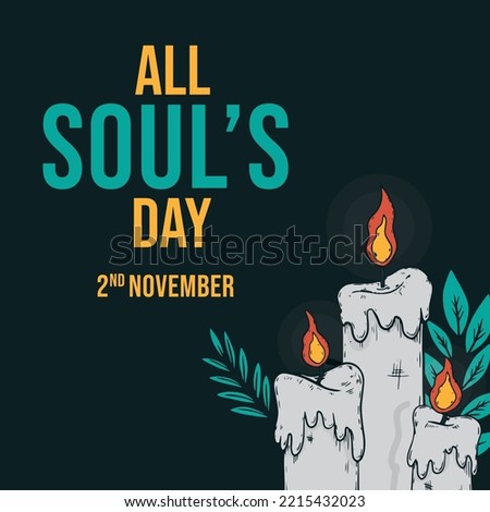 World All Soul's Day, All soul's day, Design, vector, template, 2nd November, creative, concept, sticker, beautiful, typography, All Soul Day, creative, unique, professional, remembrance day, festival