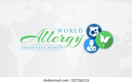 World Allergy Awareness Month Illustration Banner Theme