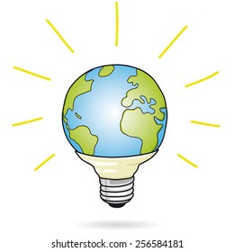 World alternative energy, vector illustration.