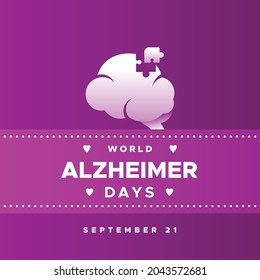 World Alzheimer Day Design Illustration
