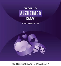 World Alzheimer Day vector illustration