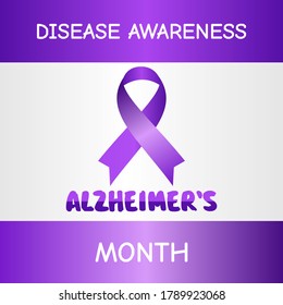 World Alzheimer Diseases awareness month vector illustration