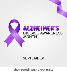 World Alzheimer Diseases awareness month vector illustration